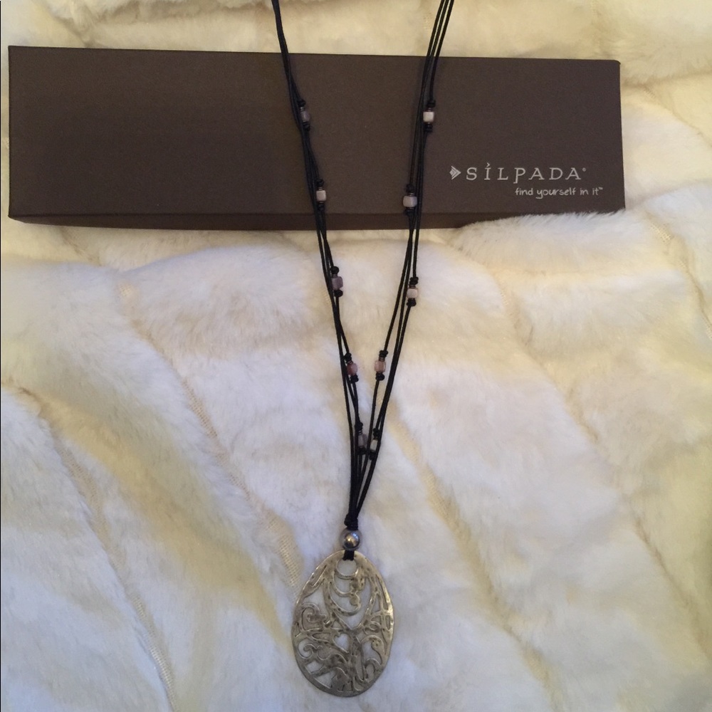 Silpada sterling silver filigree pendant necklace